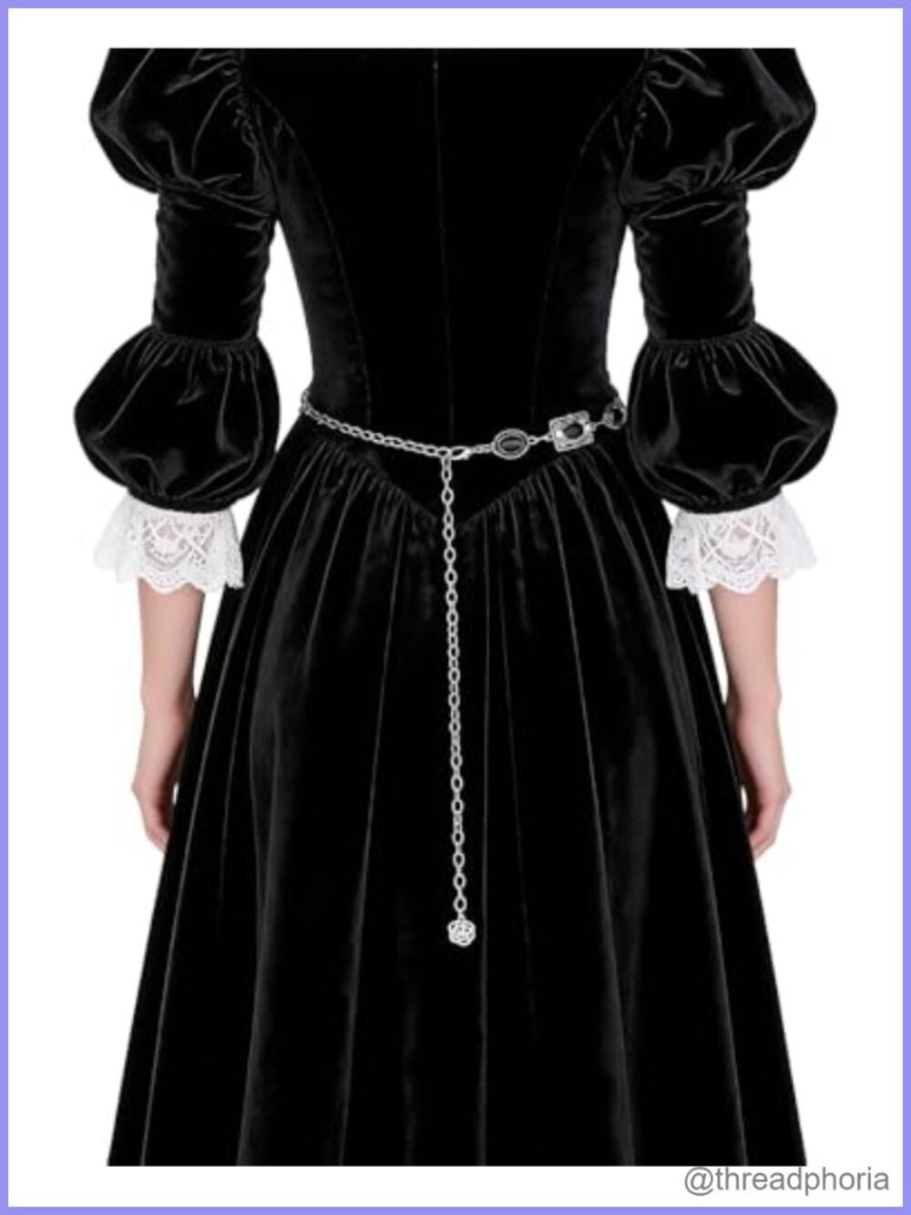 Medieval Renaissance Waist Chain Belt Rhinestone Adjustable Costume Accessory - Picture 4 of 5